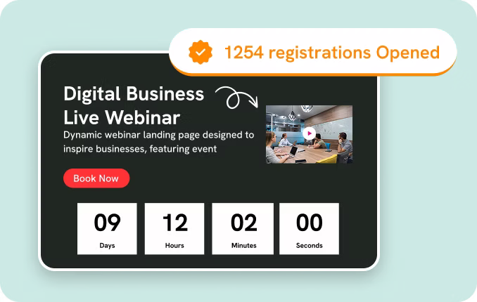 webinar landing page