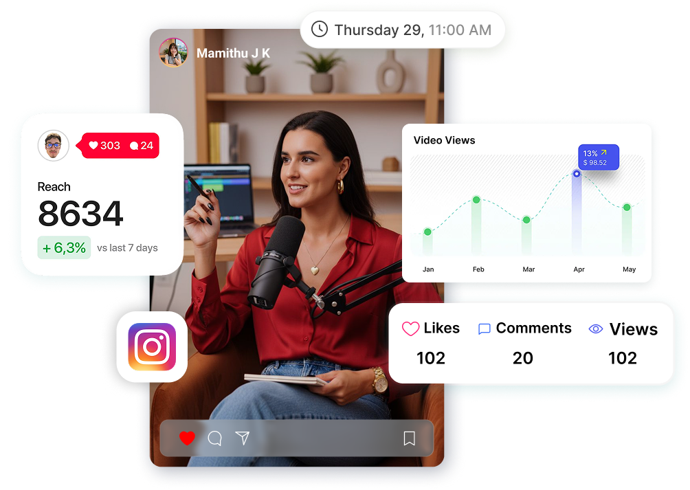 schedule instagram posts​