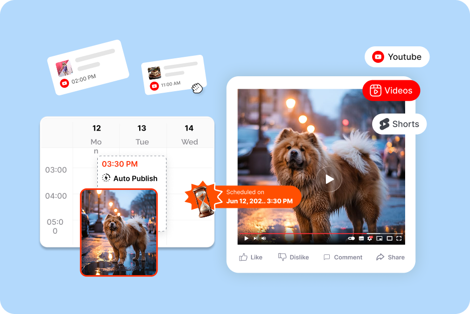 schedule youtube shorts